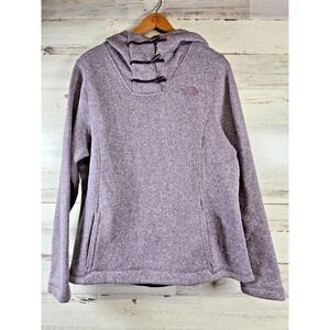 The North Face Sweater Womens LARGE Purple Fleece Hoodie Pullover Warm Cozy